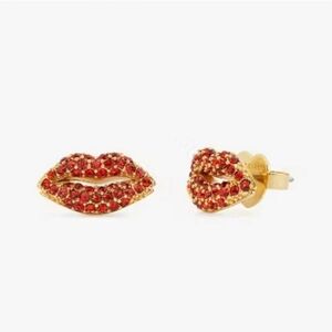 Kate Spade Hit the Town Red Lips Studs